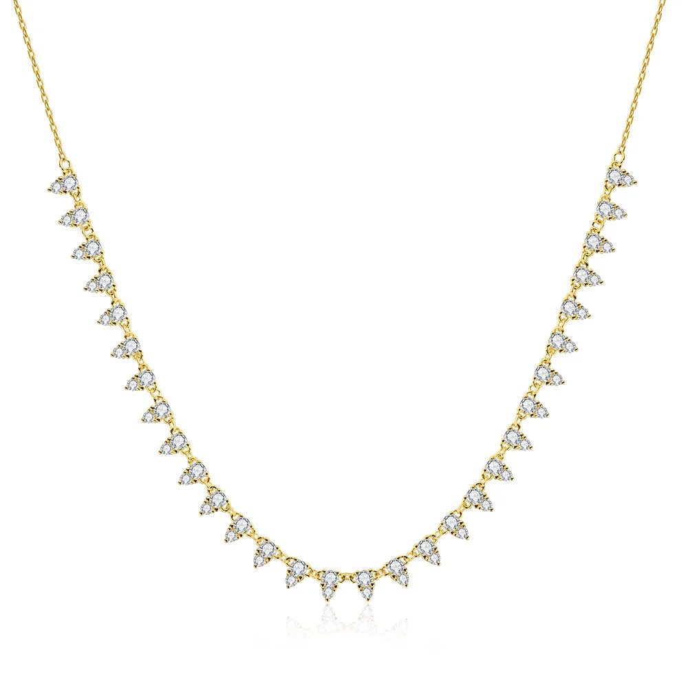 Aura Nova Pear Moissanite Tennis Chain
