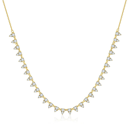 Aura Nova Pear Moissanite Tennis Chain