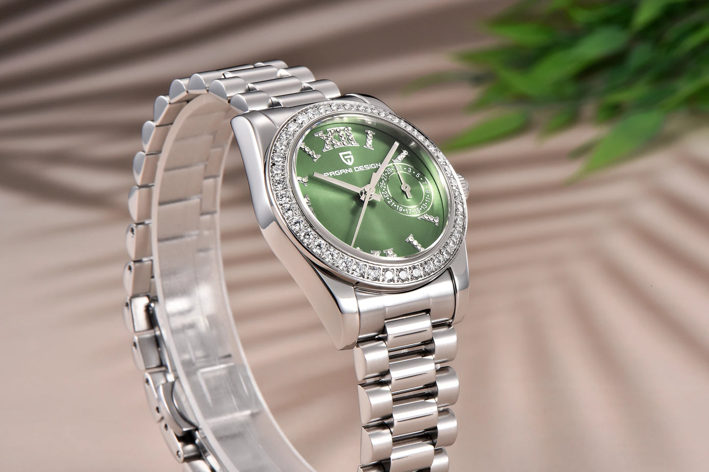 Éclat Pavé Bezel Stainless Steel Watch