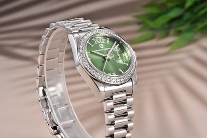 Éclat Pavé Bezel Stainless Steel Watch