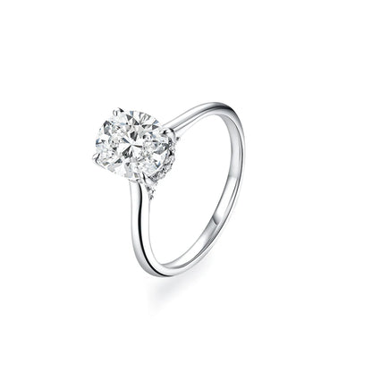 Oval Moissanite Solitaire Ring