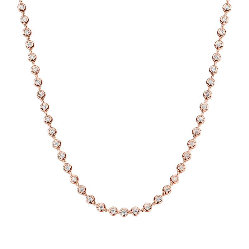 Aura Nova Bubble Bezel Moissanite Chain