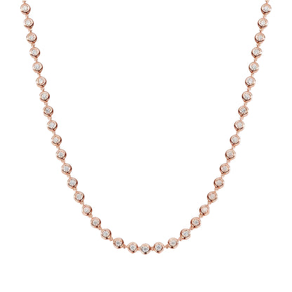 Aura Nova Bubble Bezel Moissanite Chain