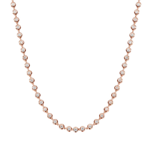 Aura Nova Bubble Bezel Moissanite Chain