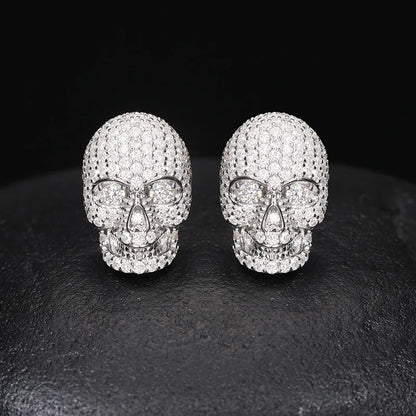 Phantom Iced Skull Sterling Studs