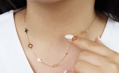 Dainty Clover Fine Link Chain