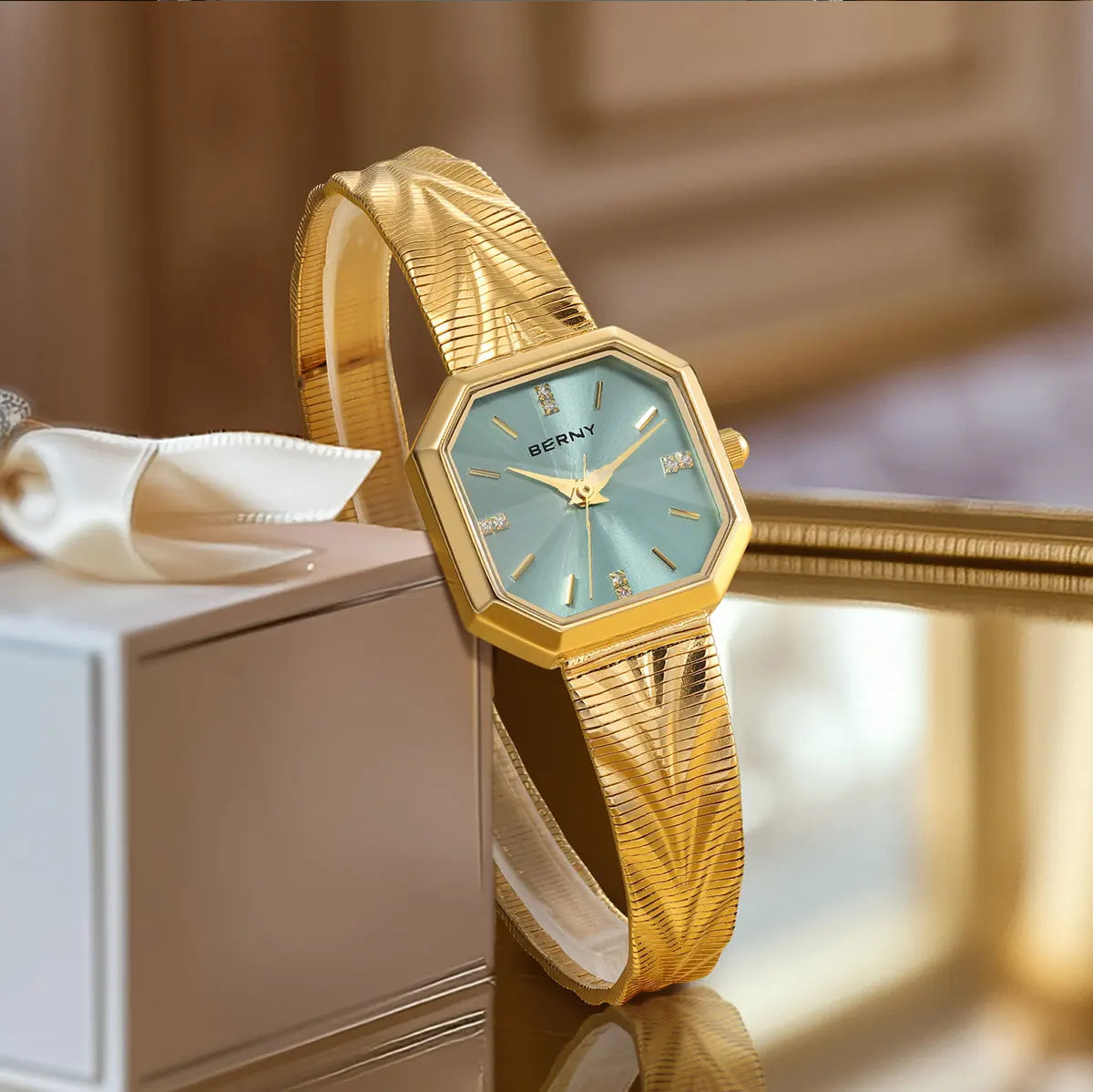 Fleur Octagon Engraved Watch