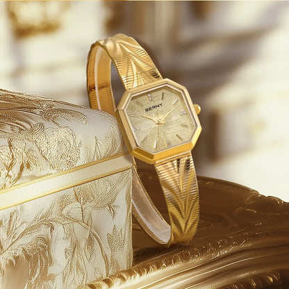 Fleur Octagon Engraved Watch
