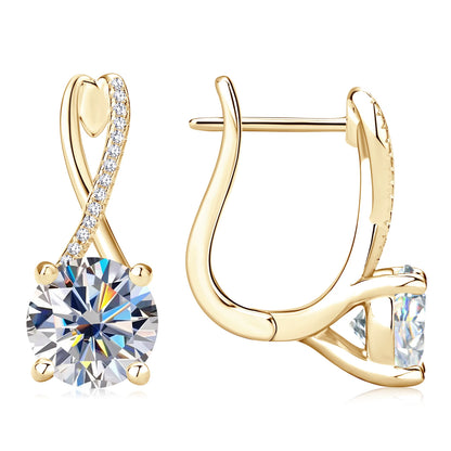 Lumine Moissanite Hoop Earrings