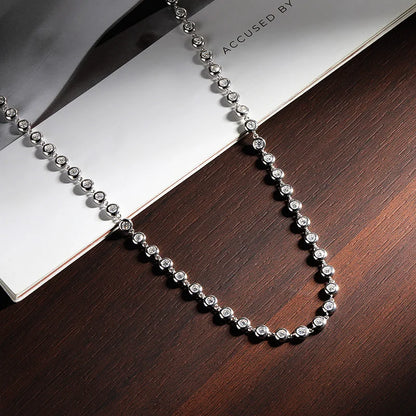 Aura Nova Moissanite Bezel Chain Necklace