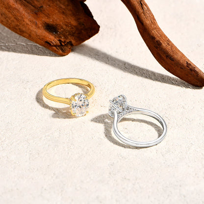 Oval Moissanite Solitaire Ring
