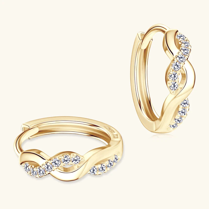 Lumine Infinity Moissanite Hoop Earrings