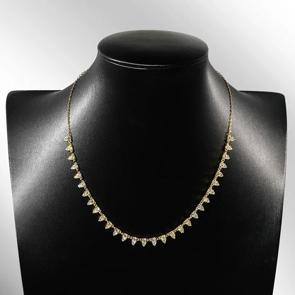 Aura Nova Pear Moissanite Tennis Chain