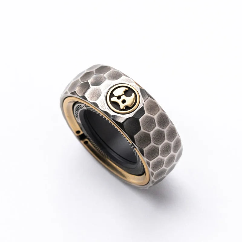 Magnetic Fidget Spinner Ring – Hex Hammered Edition