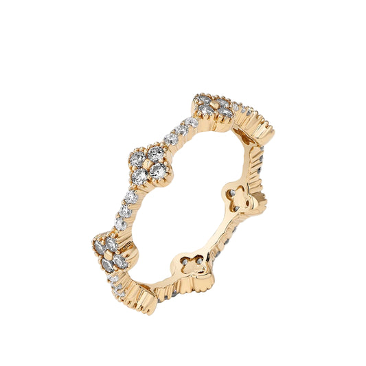 Moissanite Eternity Band in 925 Sterling Silver with Prong Setting by Viper Jewellery