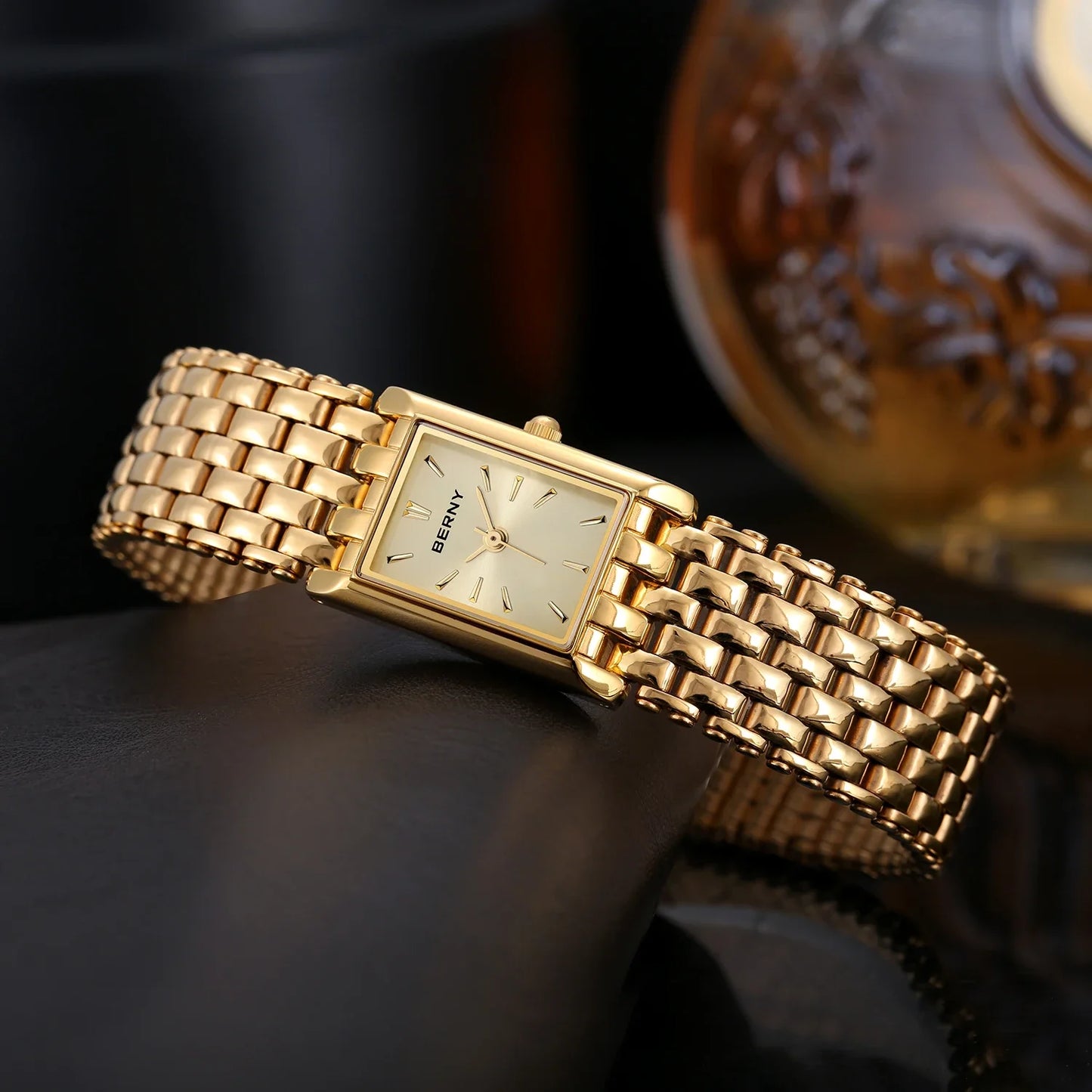 Aurum Rectangular Link Watch