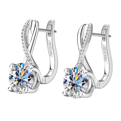 Lumine Moissanite Hoop Earrings
