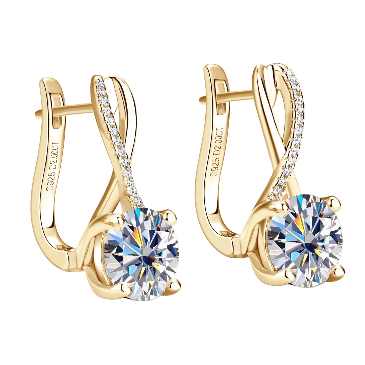 Lumine Moissanite Hoop Earrings