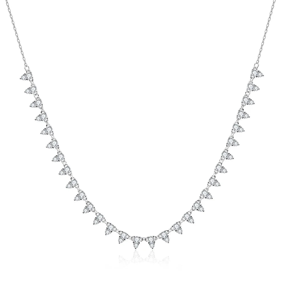 Aura Nova Pear Moissanite Tennis Chain