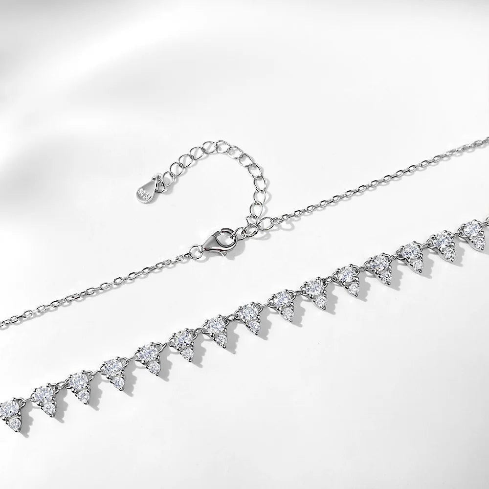 Aura Nova Pear Moissanite Tennis Chain