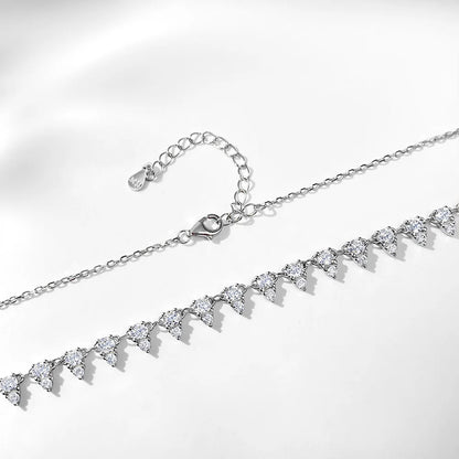 Aura Nova Pear Moissanite Tennis Chain