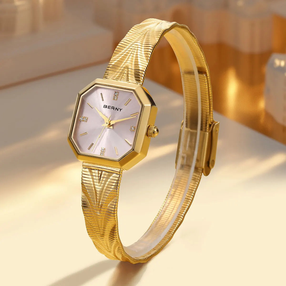 Fleur Octagon Engraved Watch