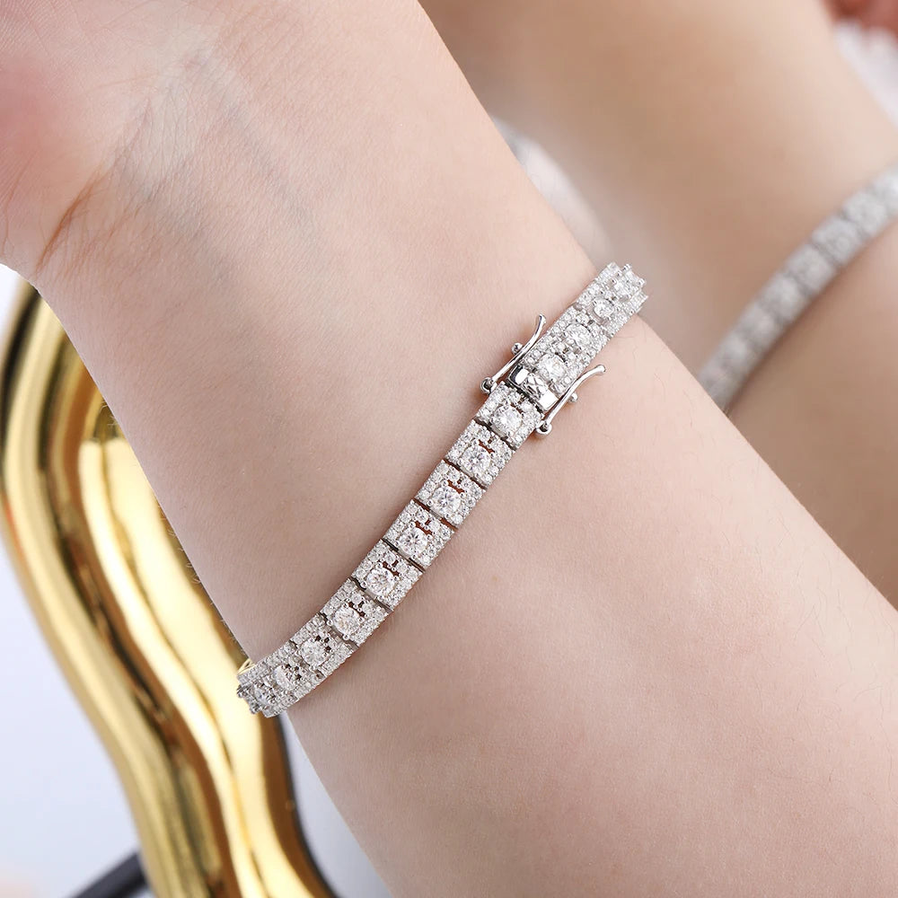 Moissanite Tennis Bracelet – Double Row