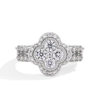 Éclat Moissanite Floral Ring