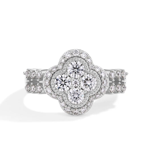 Éclat Moissanite Floral Ring