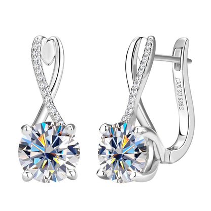 Lumine Moissanite Hoop Earrings