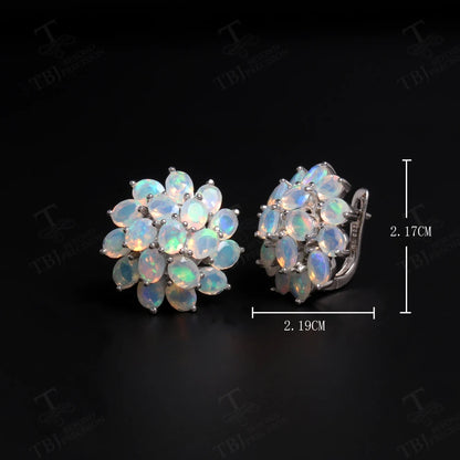 Fleur Opal Cluster Drop Earrings
