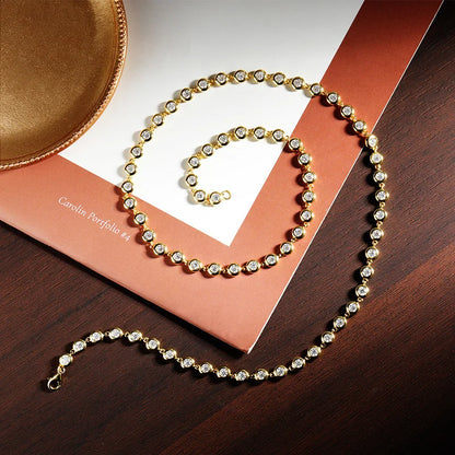 Aura Nova Moissanite Bezel Chain Necklace