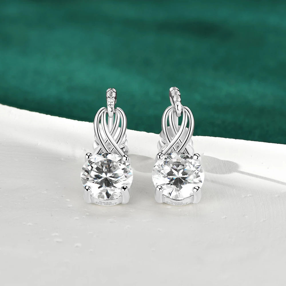 Lumine Moissanite Hoop Earrings