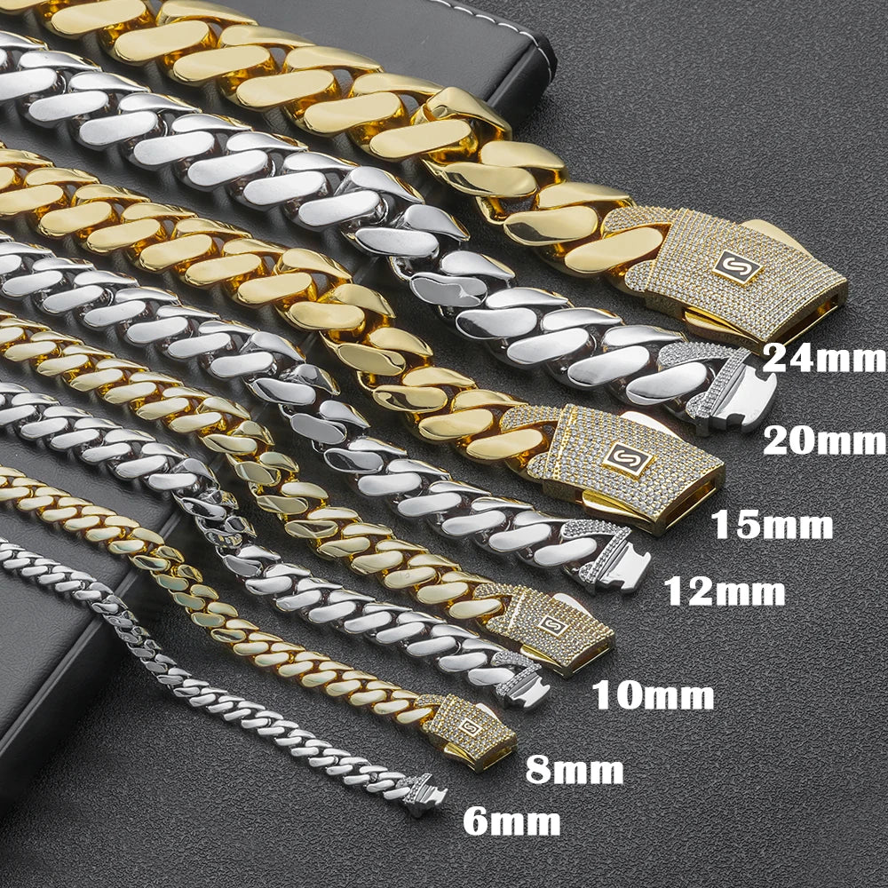 Monaco Moissanite Pave Cuban Chain