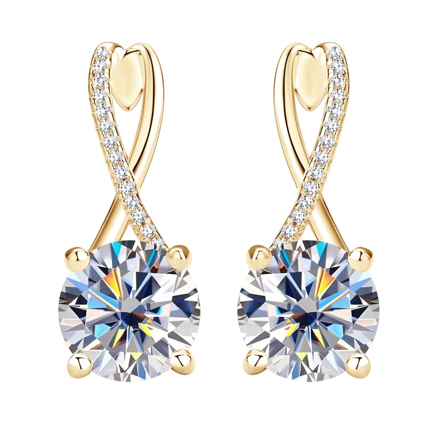 Lumine Moissanite Hoop Earrings