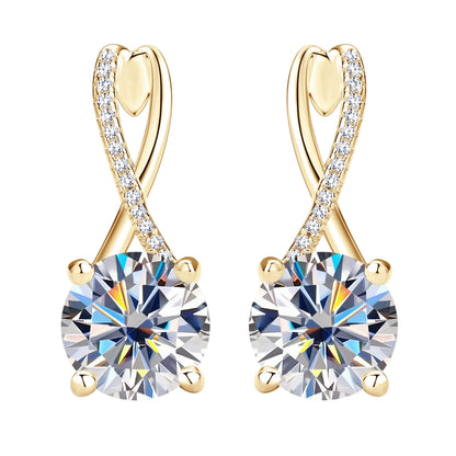 Lumine Moissanite Hoop Earrings