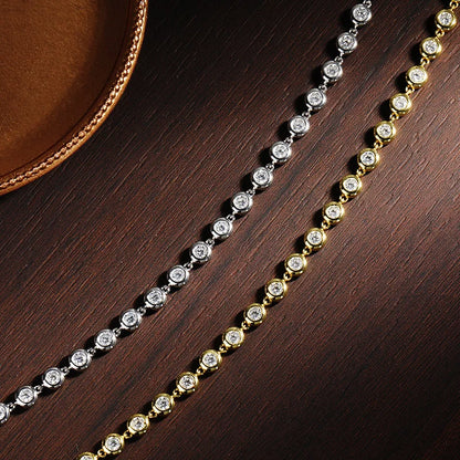 Aura Nova Moissanite Bezel Chain Necklace