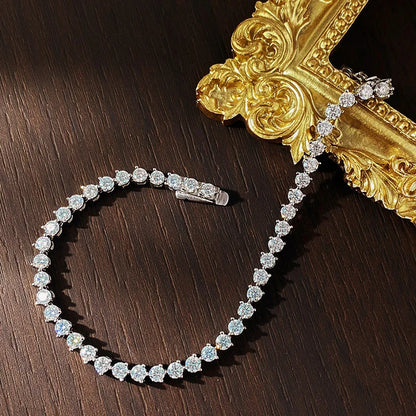 Moissanite Tennis Bracelet – Classic Round