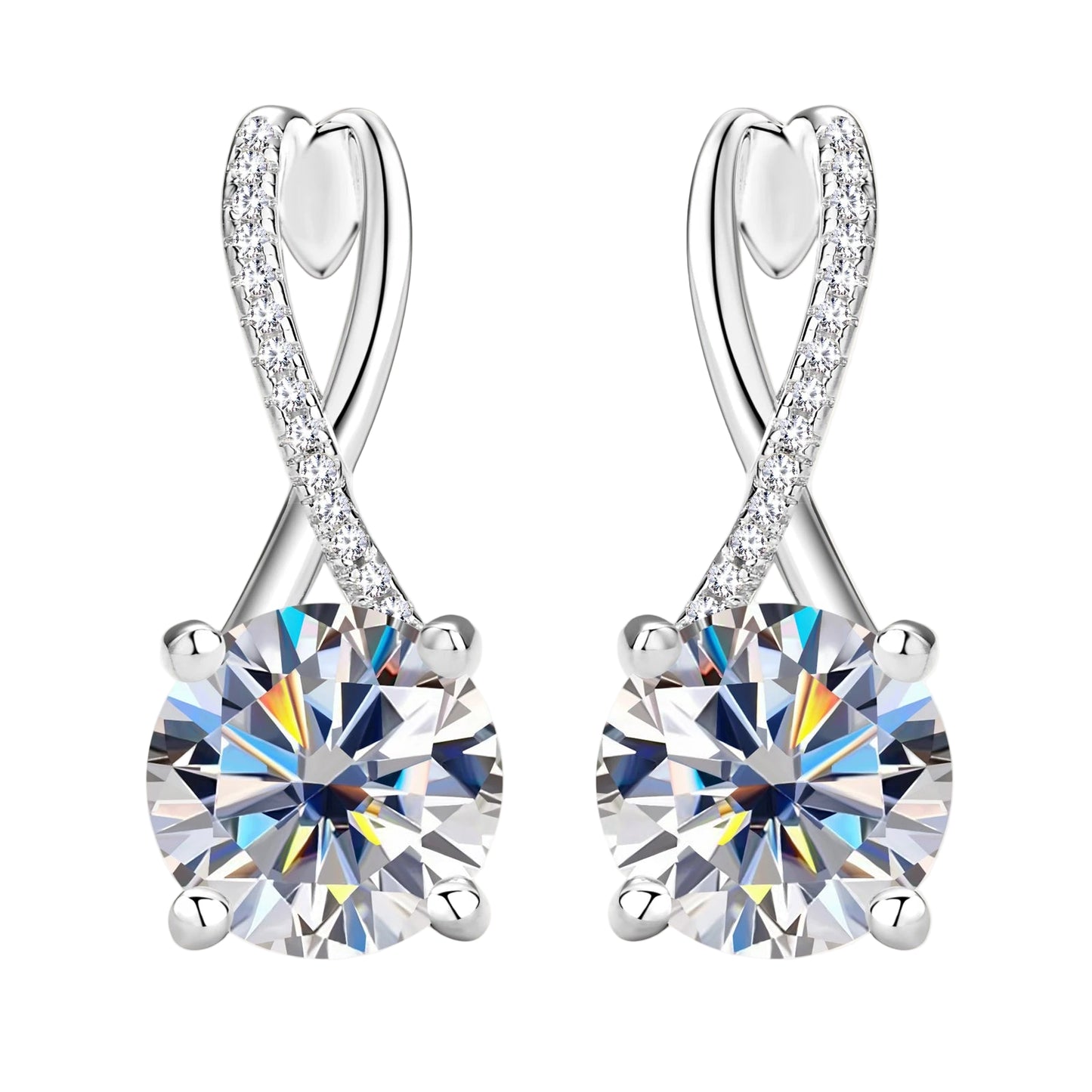 Lumine Moissanite Hoop Earrings