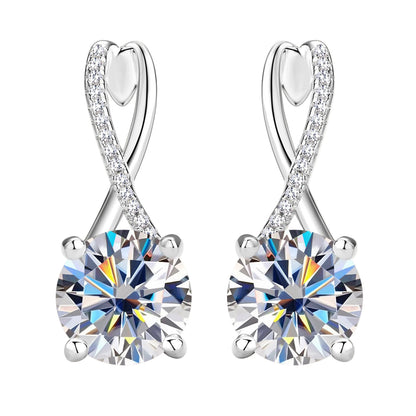 Lumine Moissanite Hoop Earrings