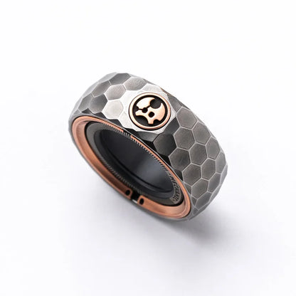 Magnetic Fidget Spinner Ring – Hex Hammered Edition