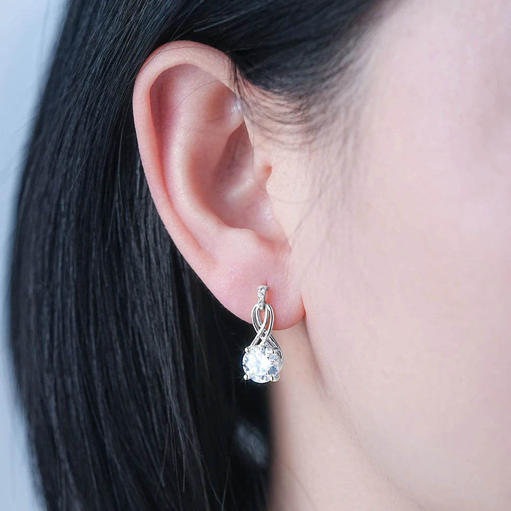 Lumine Moissanite Hoop Earrings