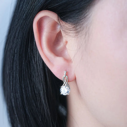 Lumine Moissanite Hoop Earrings