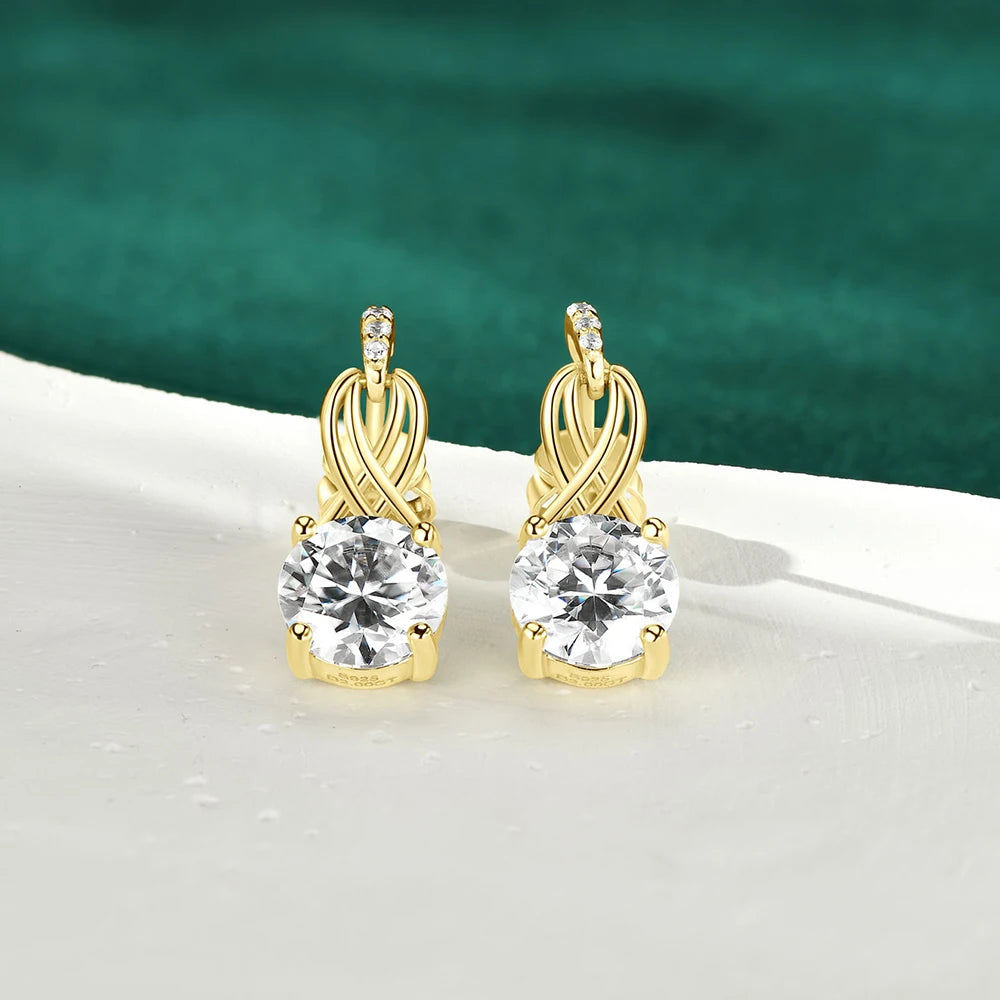 Lumine Moissanite Hoop Earrings