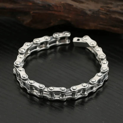 Urban Steel Sterling Bicycle Chain Bracelet