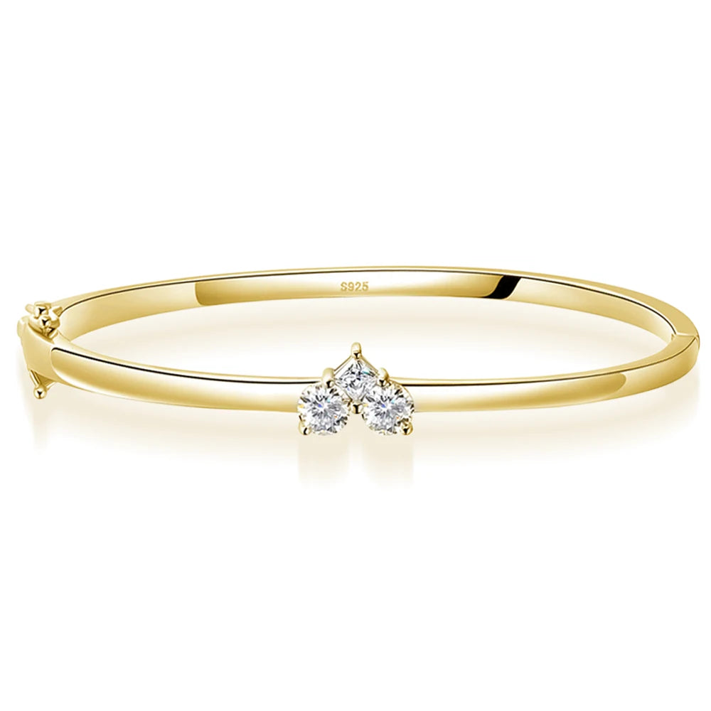 Aurum Pavé Moissanite Bangle Cuff