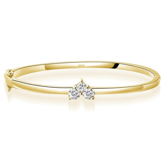 Aurum Pavé Moissanite Bangle Cuff