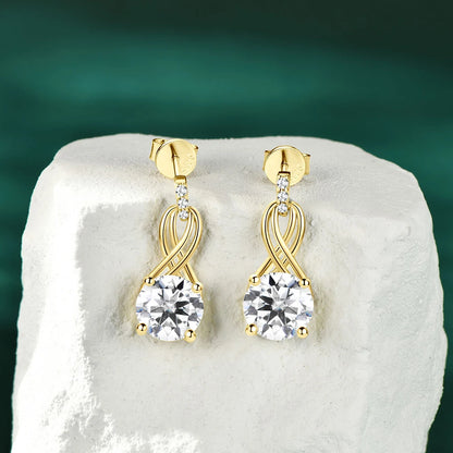 Lumine Moissanite Hoop Earrings