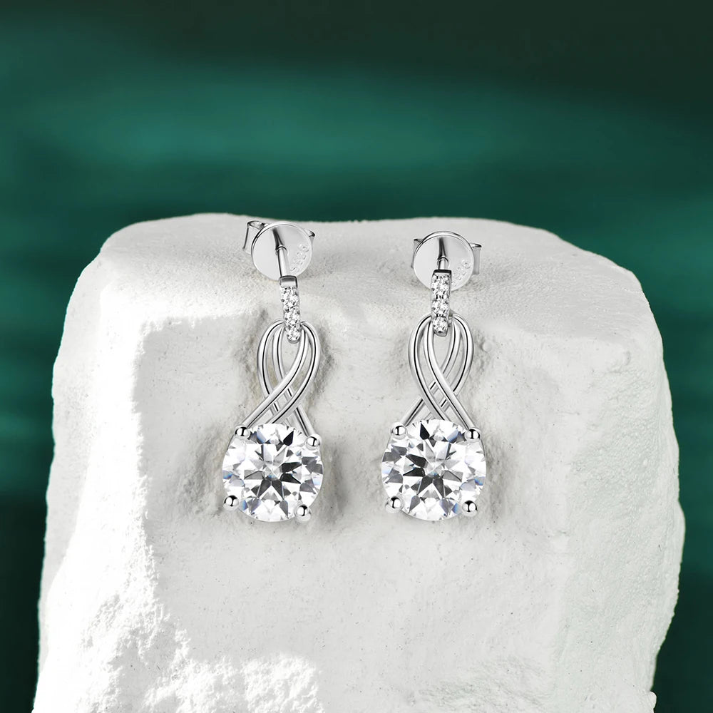 Lumine Moissanite Hoop Earrings