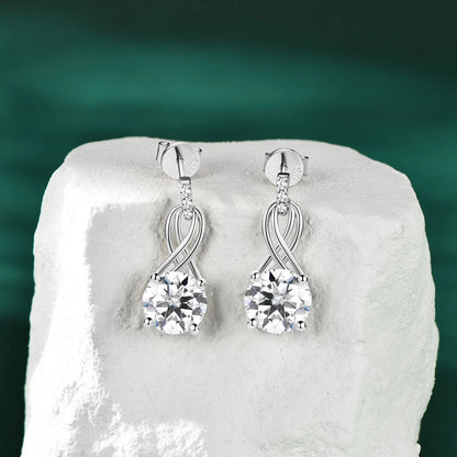 Lumine Moissanite Hoop Earrings